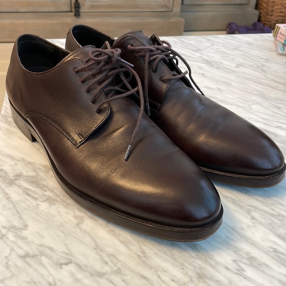 Cole Haan Derby Grand.OS brown dress shoes size 11 M - air sole Nike